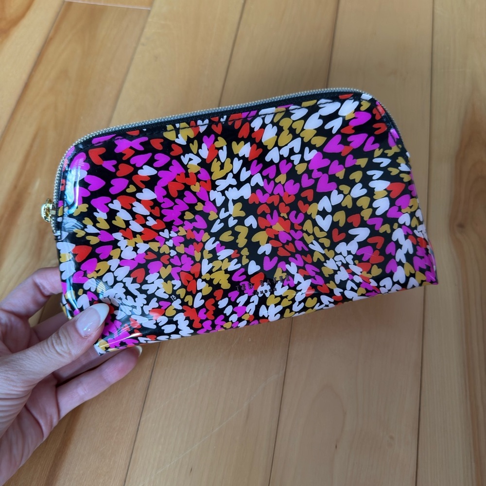Multicolor Heart Pattern Ted Baker Pouch